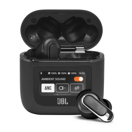 JBL Tour Pro 2 Noise-Canceling True Wireless In-Ear Earbuds with Smart Case (Black)