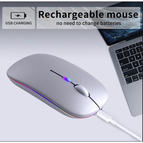 HP W10 Wireless RGB Bluetooth, Wireless, Rechargeable Slim Mouse