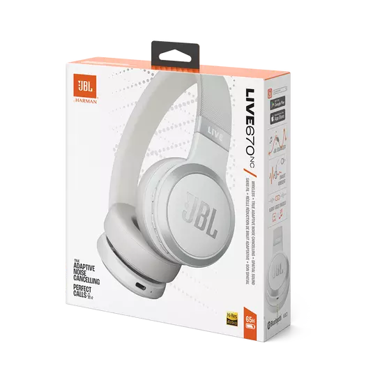 JBL Live 670NC - Noise Cancelling Headphones - White