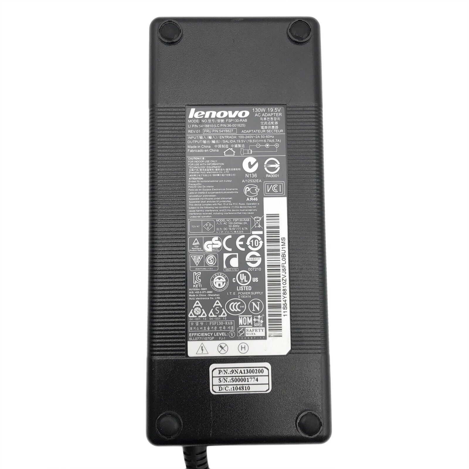 Replacement Lenovo 130W 19.5V 6.7A DC 6.3 x 3.0 Adapter