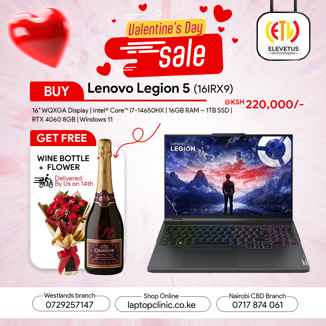 Lenovo Legion 5 16IRX9 Model 83DG009GUE 16" WQXGA 165Hz Display Intel® Core™ i7-14650HX Processor 16GB RAM 1TB SSD 8GB NVIDIA® GeForce RTX™ 4060 GPU Windows 11 Home