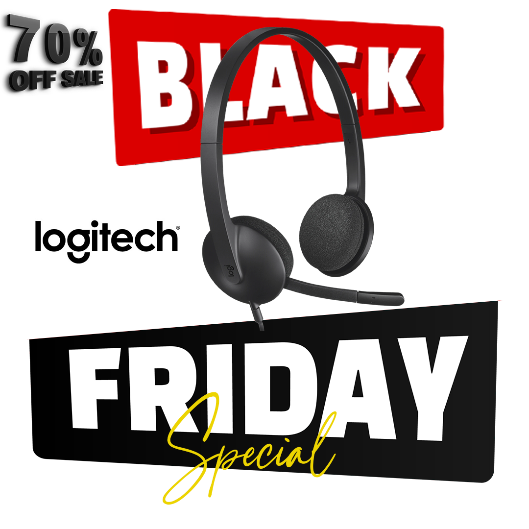Logitech H340 USB PC Headset with Noise-Cancelling Mic
