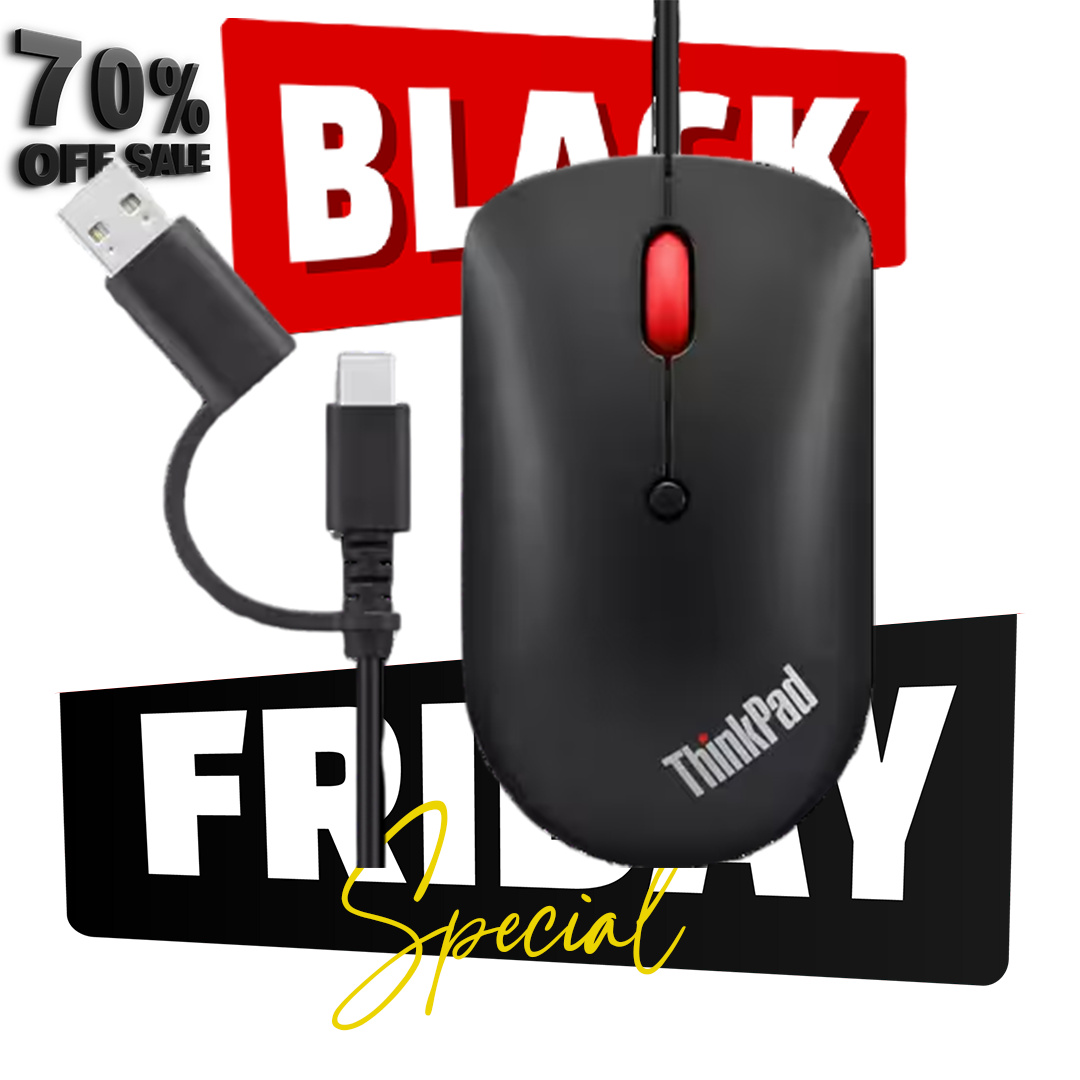 Lenovo ThinkPad USB-C Wired Compact Mouse
