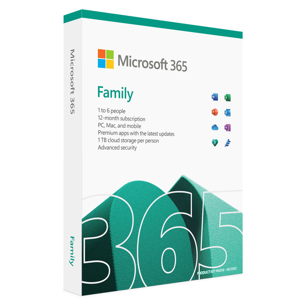 Microsoft Office 365 Family 6 Users 1 Year Subscription