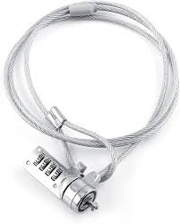 Heavy Duty 4 Digit Code Combination Steel Cable Lock for Laptops and Electronics Security Resettable combination laptop cable lock