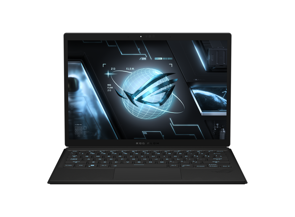 ASUS ROG Flow Z13 (2023) GZ301  13.4-inch QHD+ ROG Nebula Touch Display Intel® Core™ i9-13900H Processor 16GB LPDDR5 RAM  512GB PCIe® 4.0 SSD 4GB GDDR6  NVIDIA® GeForce RTX™ 2050 Windows 11 P/N# 90NR0GD1-M00220