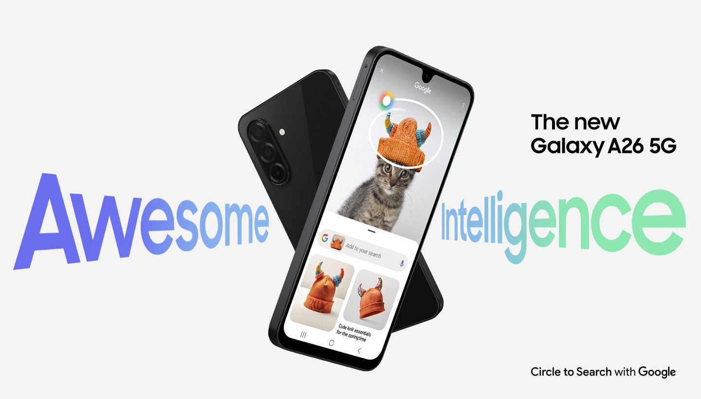 Samsung Galaxy A26 5G 6.7-inch, Super AMOLED Display 6GB RAM 128 GB Storage.