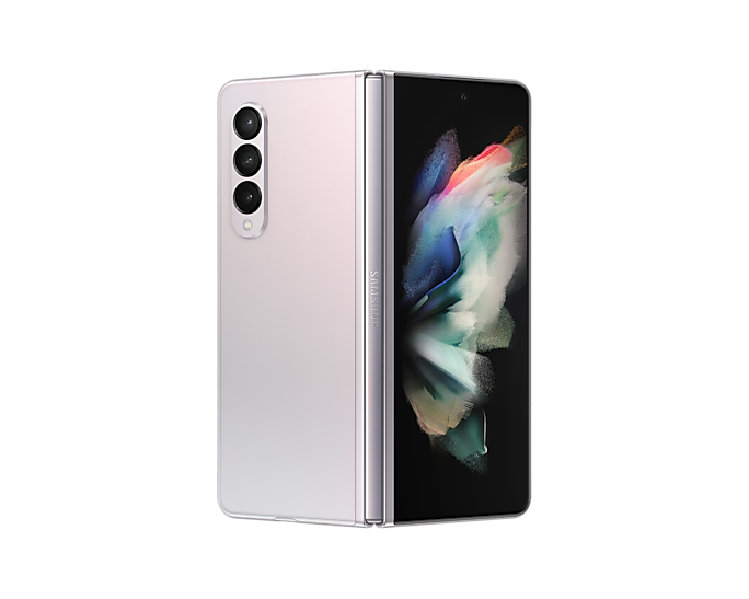 SAMSUNG GALAXY Z FOLD 3 PHANTOM SILVER 12GB RAM 256GB STORAGE REFURBISHED.