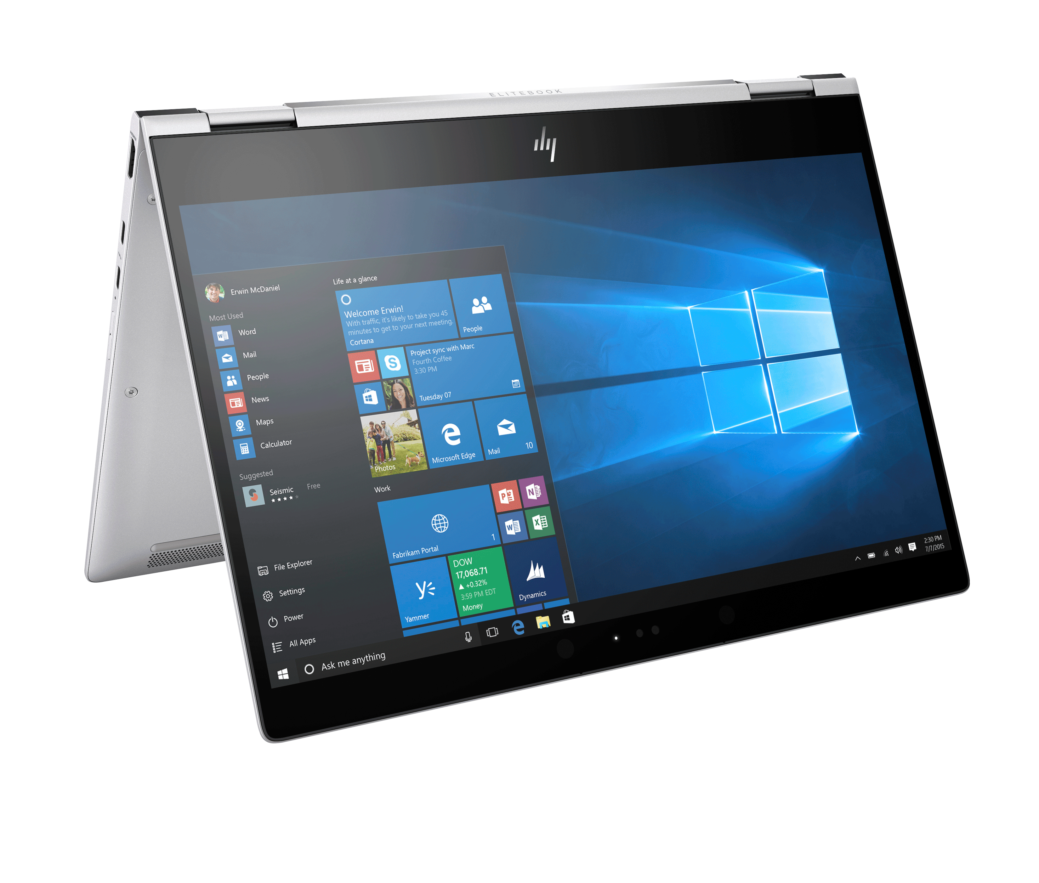 HP EliteBook x360 1030 G2 13.3" FHD Touchscreen intel core i5 7th Generation 8GB RAM 256GB SSD Windows 11 Pro