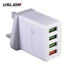 Universal Fast Charging Bundle. Travel Plug Adapter Dual USB + Universal 3 in 1 Cable.