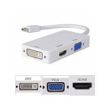 Mini DisplayPort DP to HDMI DVI VGA Adapter 3-in-1v