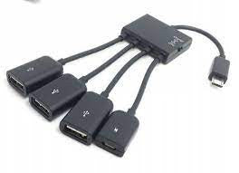 4 in 1 Micro USB Hub OTG Power Charging Cable Adapter for Android Phone Table