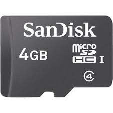4gb SANDISK MEMORY CARD MICRO SD