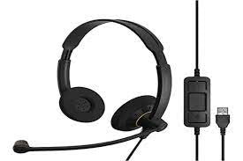 EPOS| Sennheiser SC 60 USB ML Headphones - Black