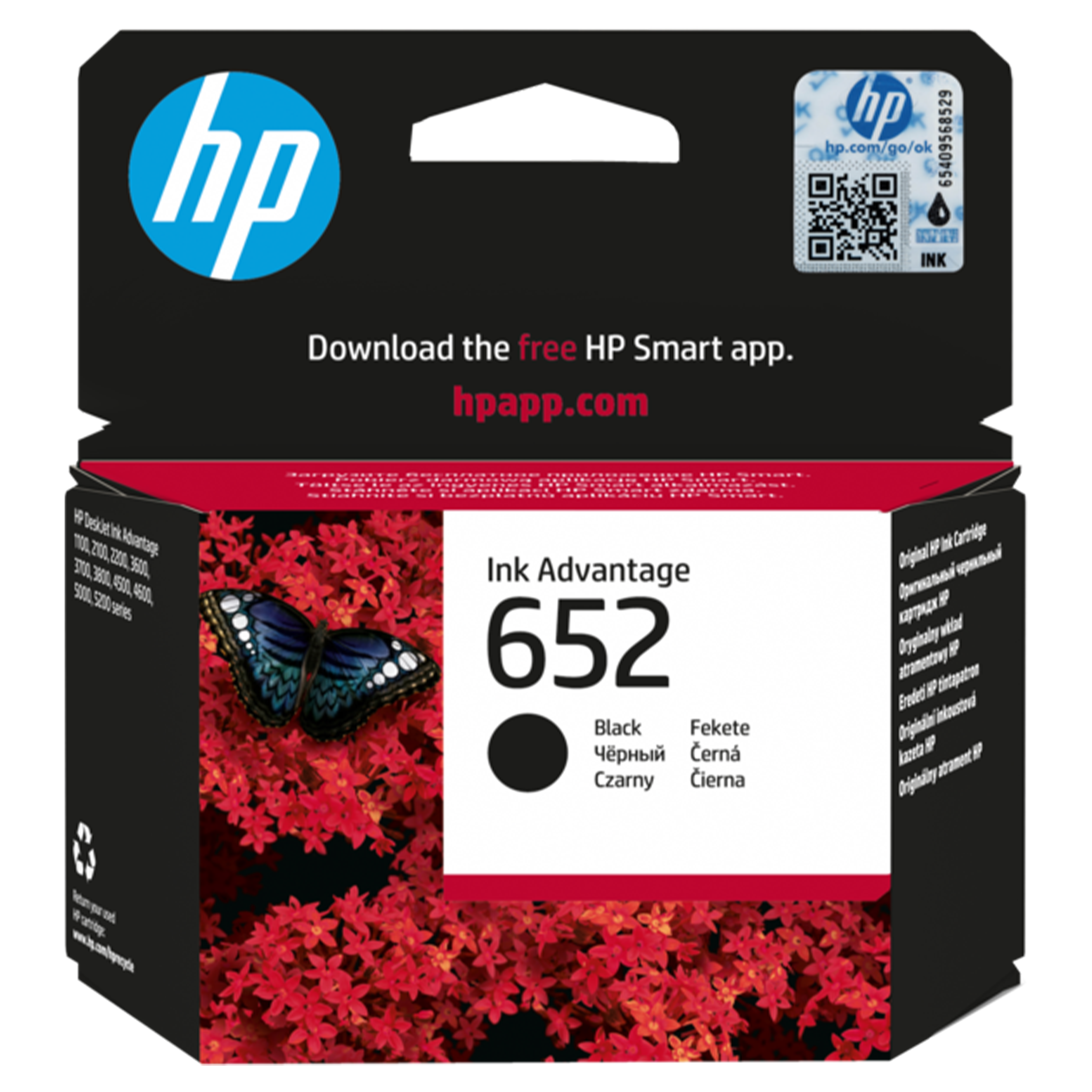 HP 652 Black Original Ink Advantage Cartridge (F6V25AE)