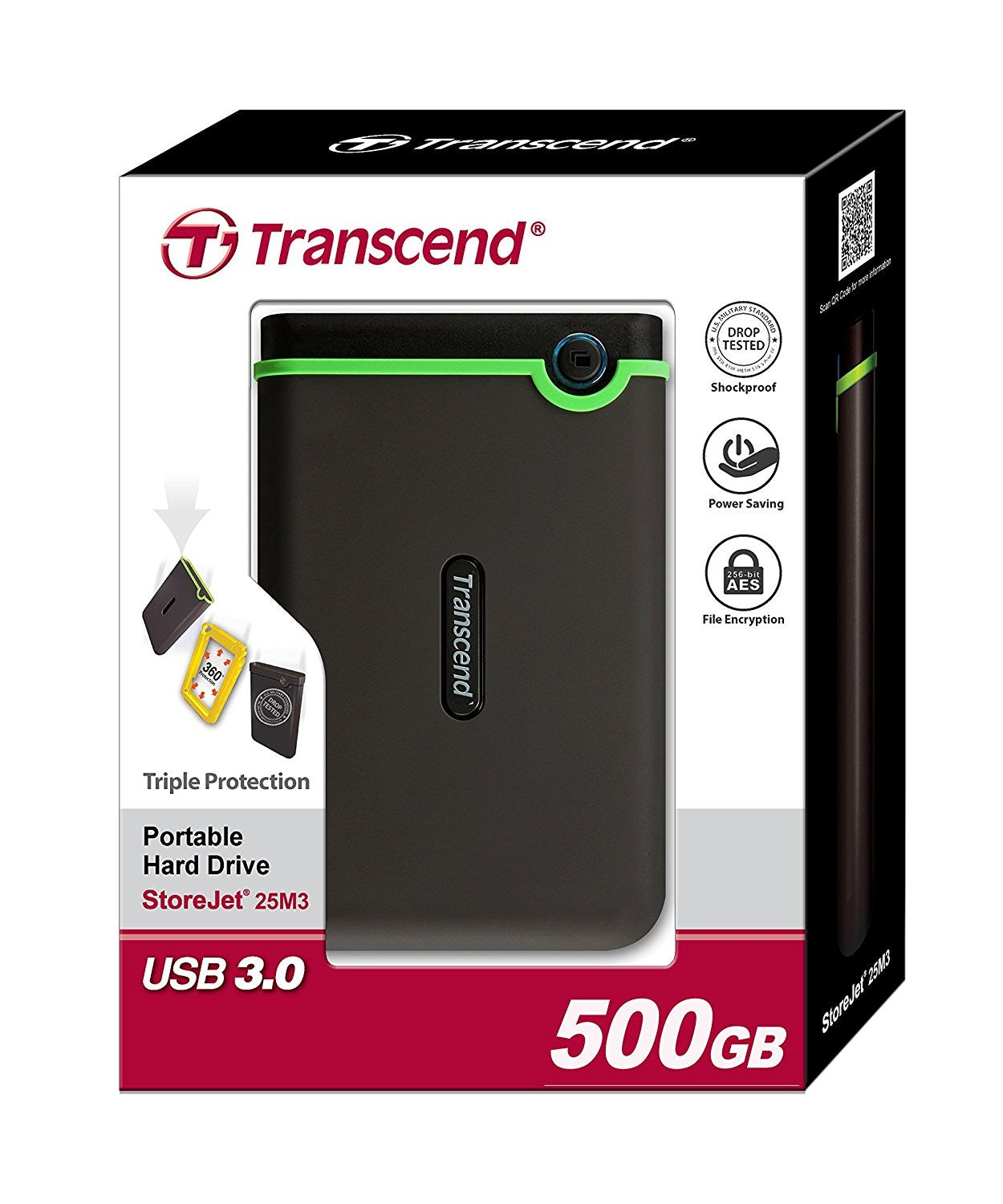 Transcend 500GB Portable External Hard Disk Drive