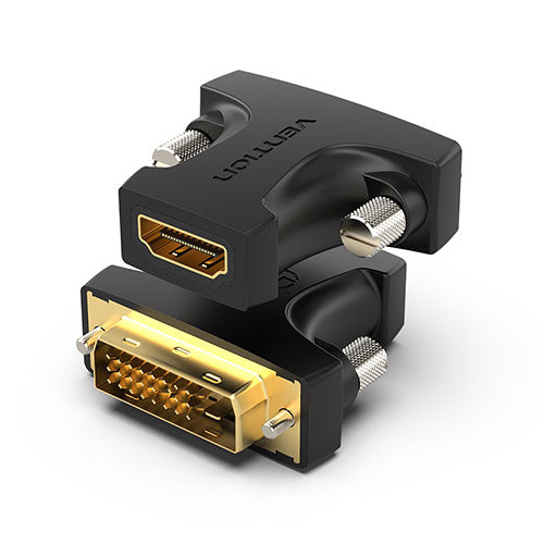 DVI-D (24+1) Male to HDMI Female Adp- Black Connector