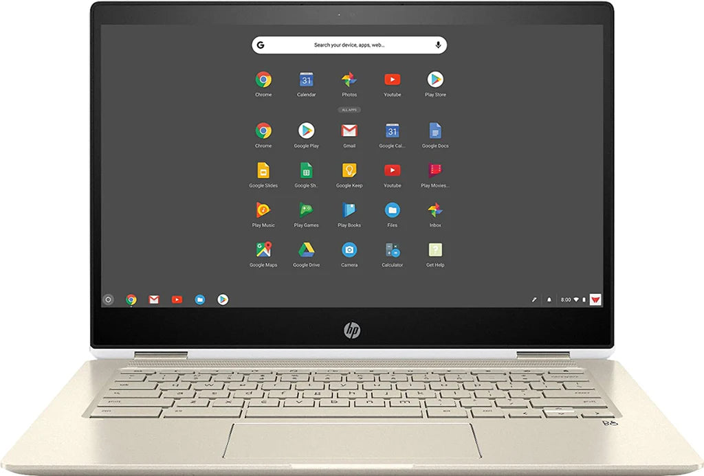HP Chrome 14" Laptop 14-da 14.0" HD Intel Core i3-8145U Processor 8GB RAM 128GB SSD Chrome Os