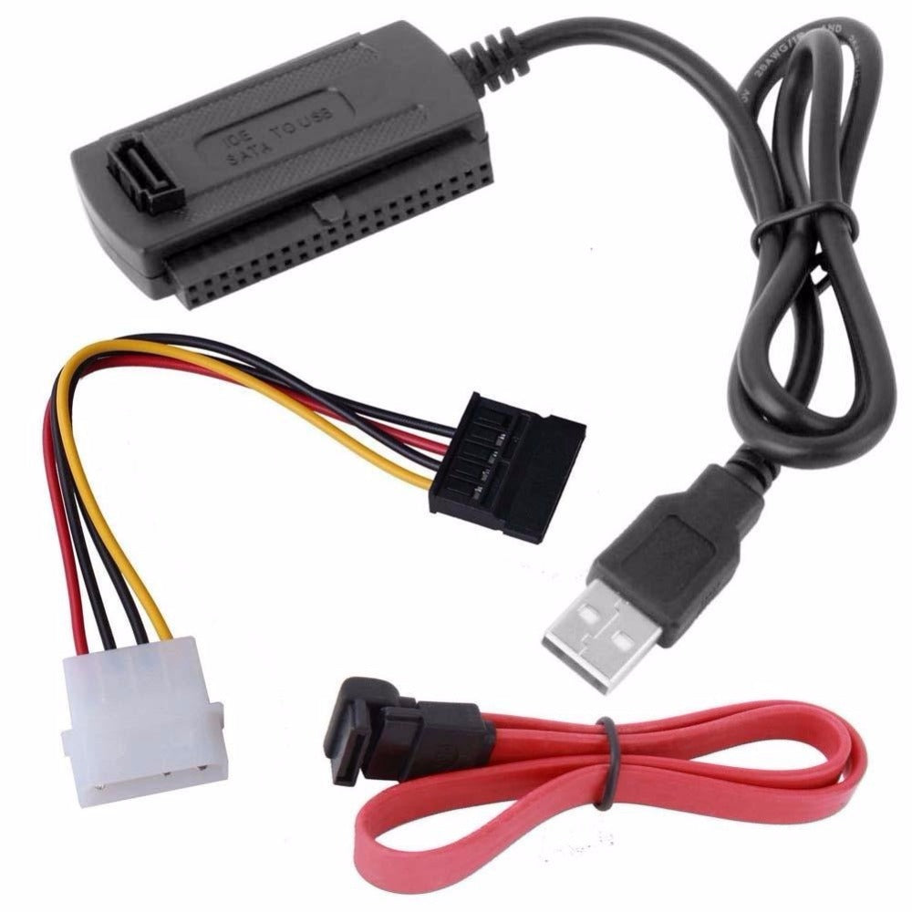 USB 2.0 to IDE SATA S-ATA 2.5 3.5 HD HDD Hard Drive Adapter Converter Cable