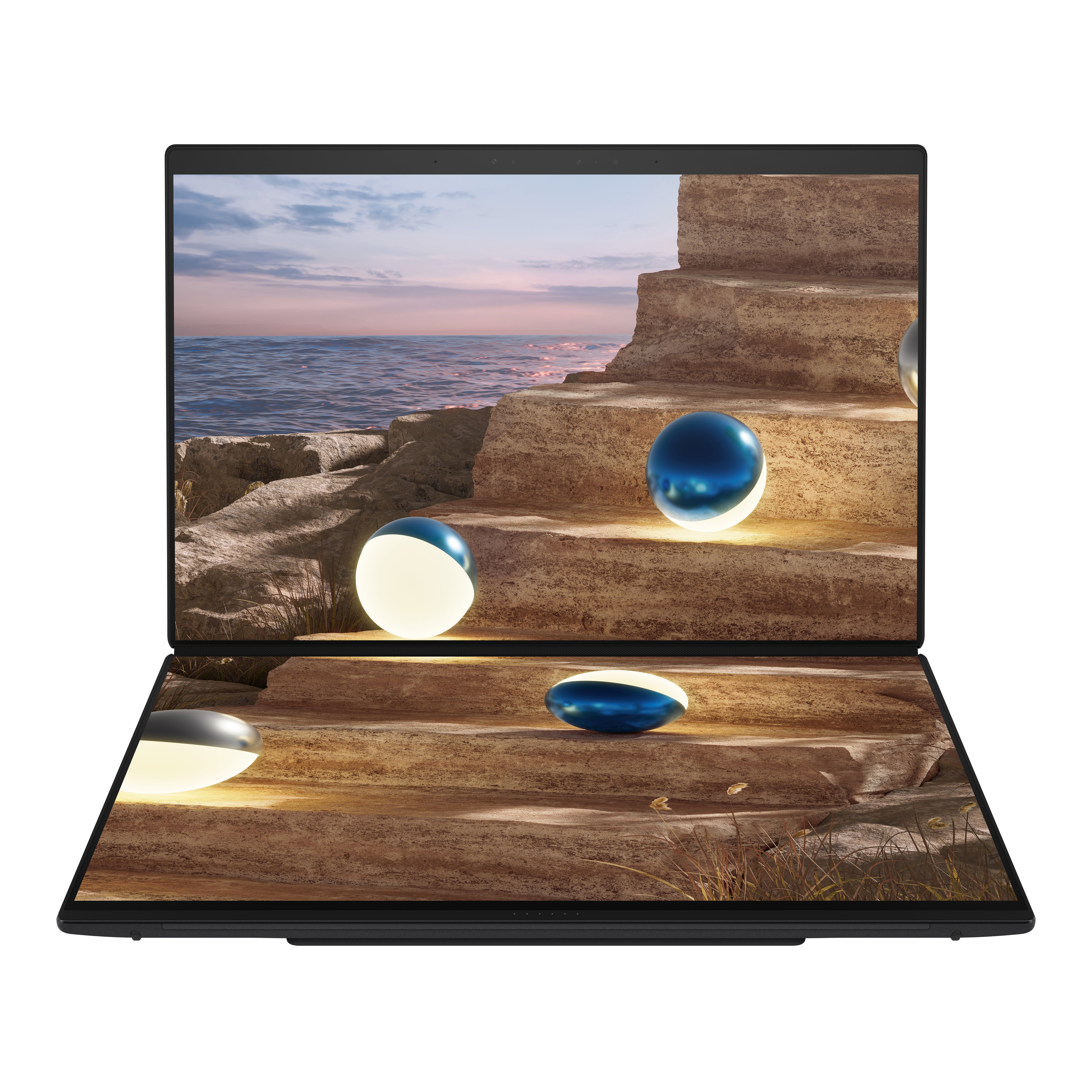 ASUS Zenbook DUO (UX8407); Copilot+ PC Intel® Core™ Ultra 9 386H Processor Intel® NPU up to 50TOPS Dual 3K OLED 144Hz Touch Display 32GB RAM 2TB SSD Windows 11 Home UX8407AA-SN099W
