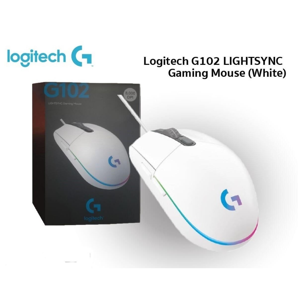 Logitech G102- WHITE