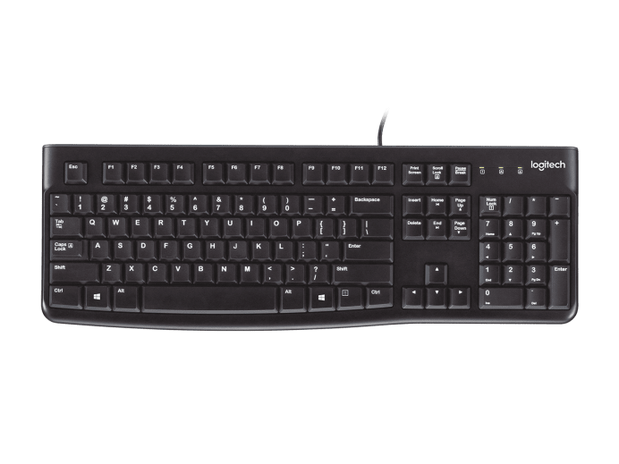 Logitech K120 USB Standard Computer Keyboard