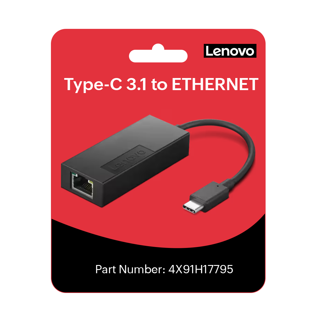 Lenovo USB-C to Ethernet Adapter - 4X90S91831