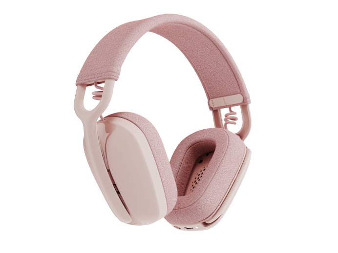 Logitech Zone Vibe 100 Wireless Over the Ear Headphones - Rose