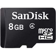 8GB SANDISK MICRO MEMORY CARD