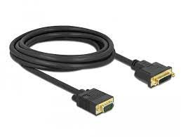 DVI-I(24+5) M to VGA M 1.5m Cable - Black