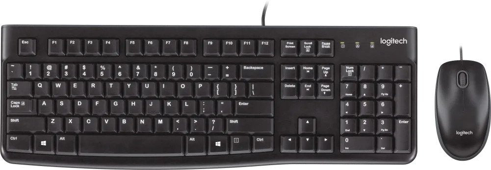 Logitech MK120 Wired Keyboard and Mouse Combo for Windows